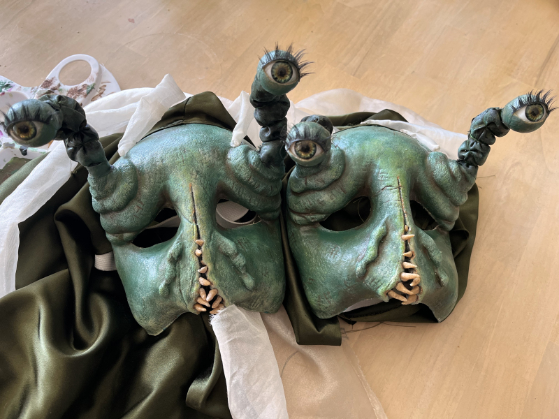 Snail Mask by Alexandra Simpson, Animacy Theatre Collective.